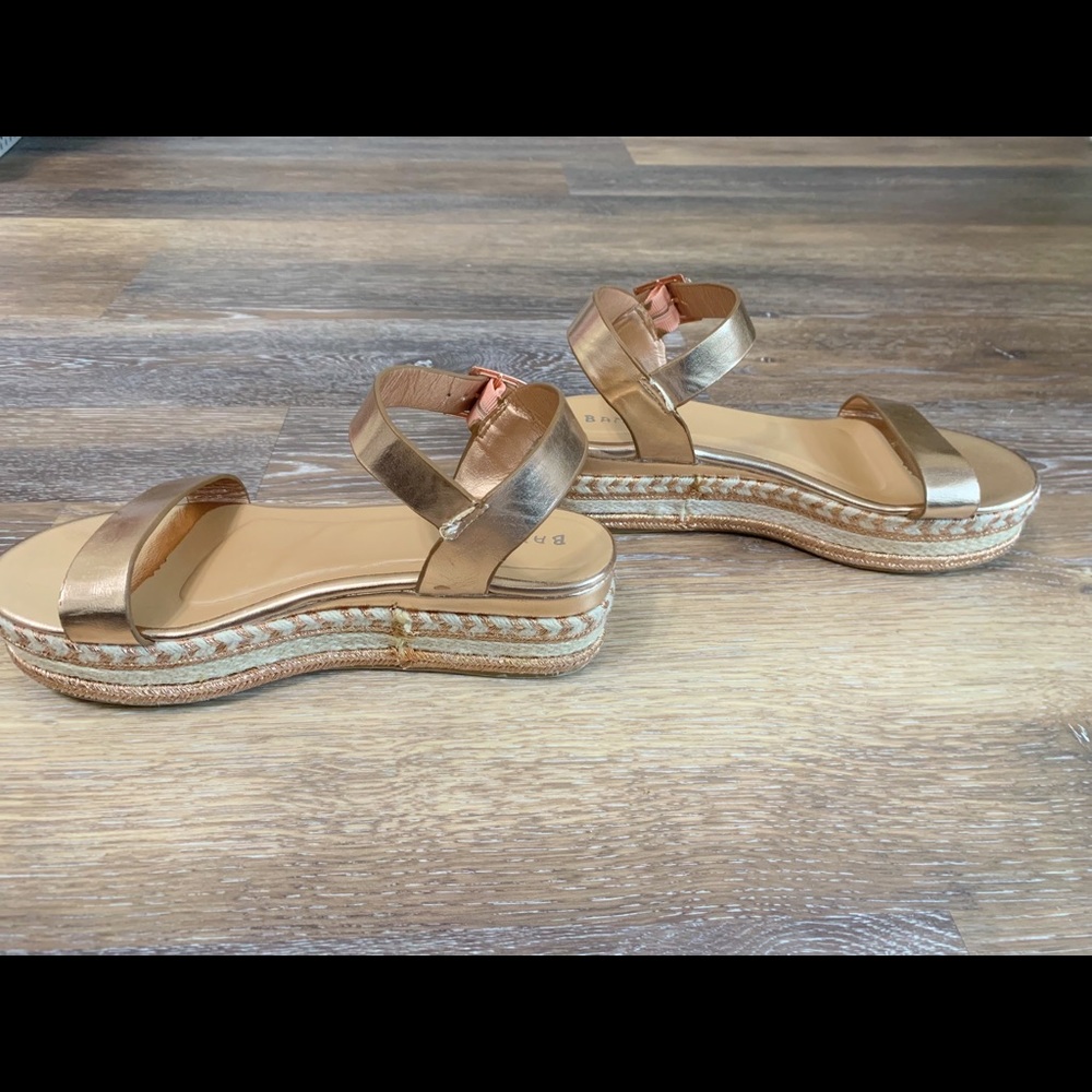 rose gold BAMBOO wedge sandals